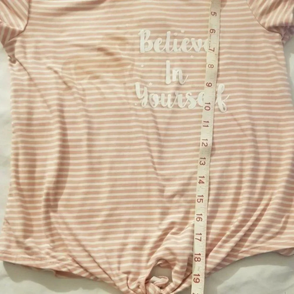 Lily Bleu Girls Shirt Blouse Multicolored  Stripes Size Large Size 14 Tied front